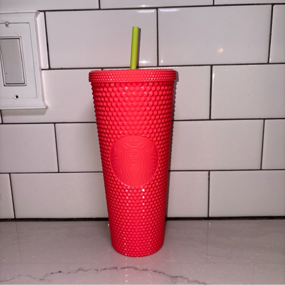 Starbucks Vibrant Pink Tumbler with Straw